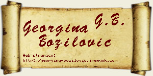 Georgina Božilović vizit kartica